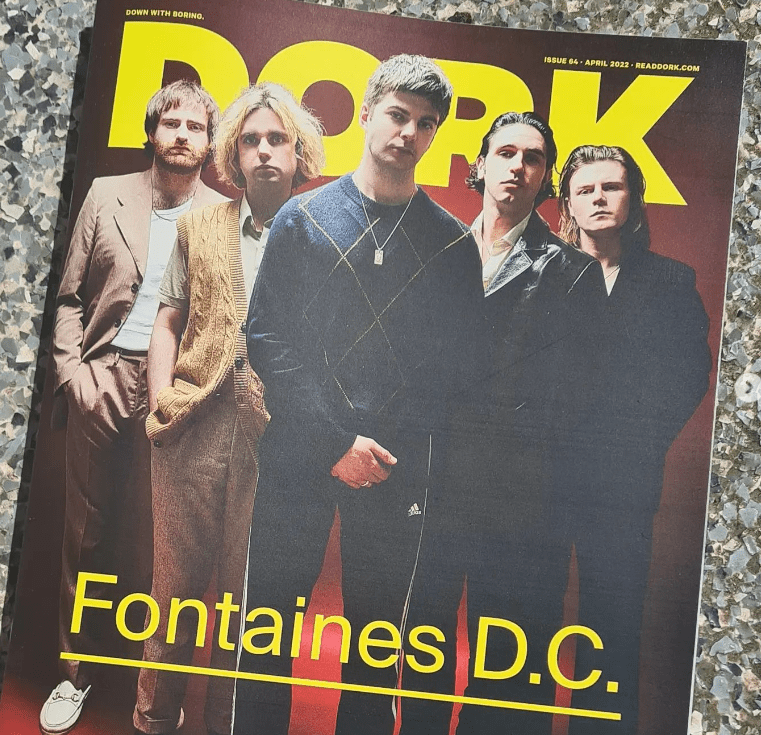 The cover of Dork magazine, featuring Fontaines D.C.